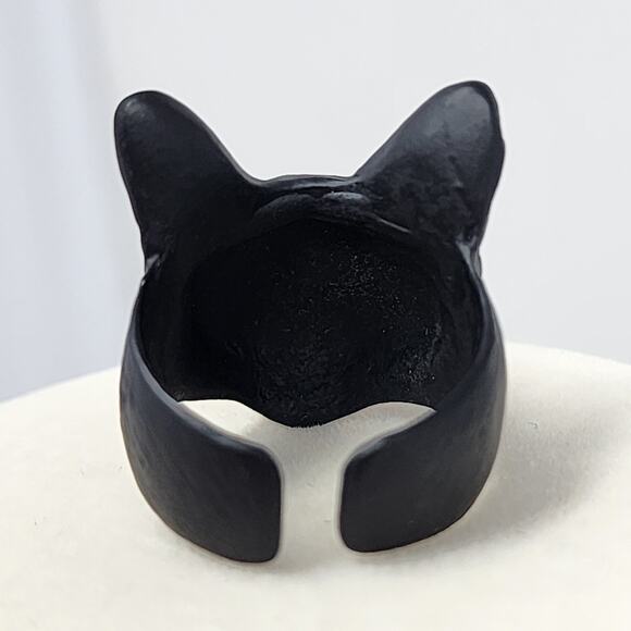 Salem Black Metal Kitty Cat Ring - Picture 7 of 10